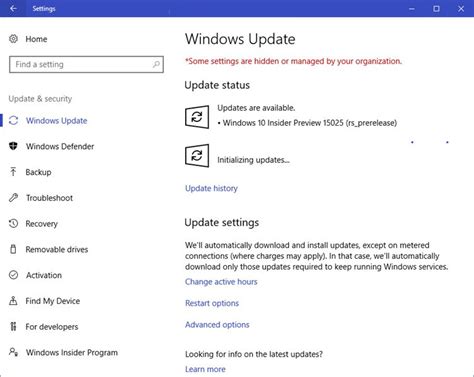 Windows 10 Insider Preview Build 15025 đã được Phát Hành Cho Người Dùng