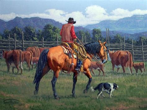 Cowboy Crew Painting By Randy Follis