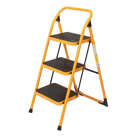 Zimtown Portable 3 Step Ladder Folding Stool Stool 330 Lb Capacity