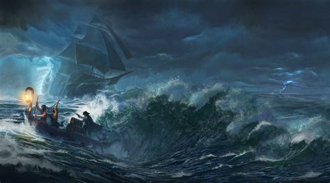 Sea Boat Storm Pirates Ship Wallpapers Hd Desktop And Mobile