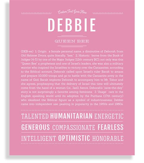 Debbie Name Art Print