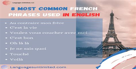 8 Most Common French Phrases Used In English Language Unlimited