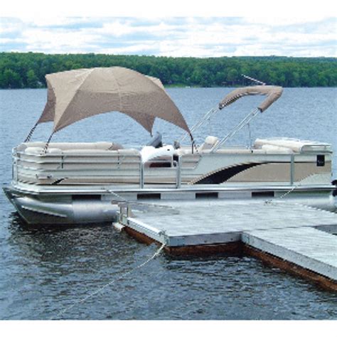 27 Brown Solid Contemporary Pontoon Easy Up Shade Top Pontoon Boat