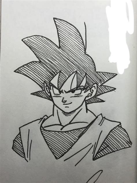 Dragon ball super silhouette drawing color pencils. Goku by Toyotaro in 2019 | Dragon ball, Goku drawing ...