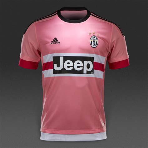 adidas Juventus 15/16 Away Shirt - Mens Replica - Pink/Bright Pink