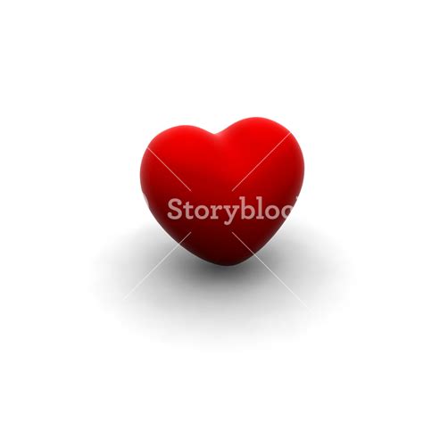 Heart 3d Render With Shadow Royalty Free Stock Image Storyblocks