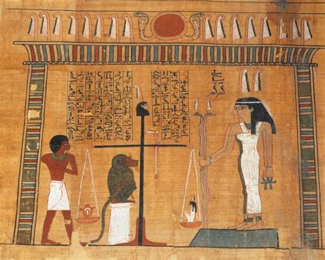 Papyrus Du Livre Des Morts Le D Funt En Proc S Devant La Cour D