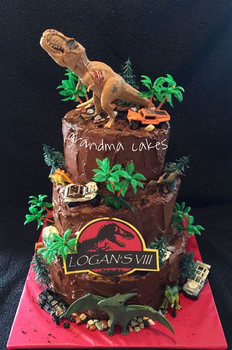 Jurassic World Park Cake Dinosaur Birthday Cakes Jurassic Park