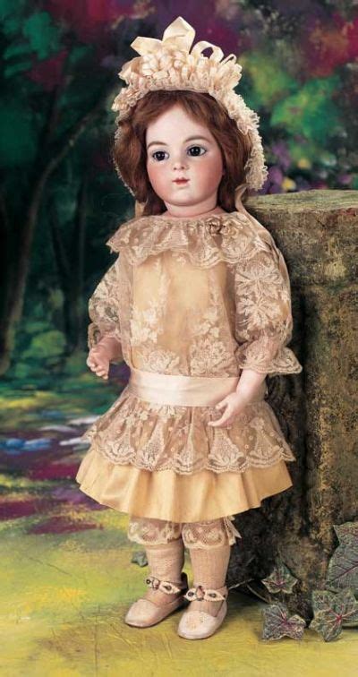 antique french bisque bebe bru jne doll with brown eyes