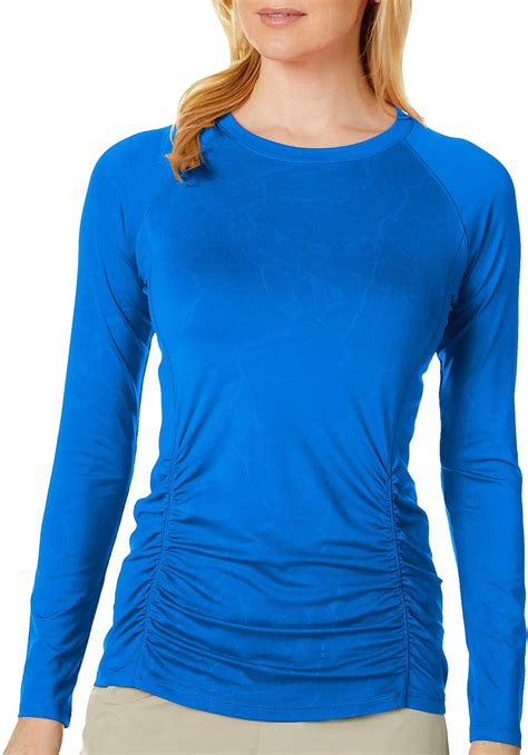 Reel Legends Womens Keep It Cool Long Sleeve Ruched Top At Amazon Women