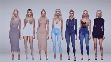 Immortalsims Sims 4 Clothing Sims 4 Dresses Khloe Kardashian Outfits