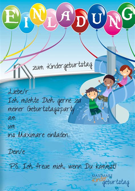 The Awesome Kindergeburtstag Einladung Fur Schwimmbad Digital Imagery Below Is Part Of