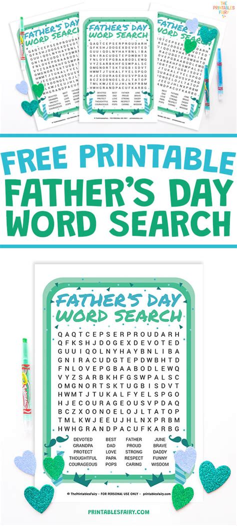 Fathers Day Word Search Free Printable The Printables Fairy
