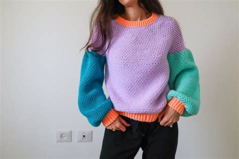 The Better Sweater Crochet Pattern Balloon Sleeve Crochet Etsy In 2021 Sweater Pattern