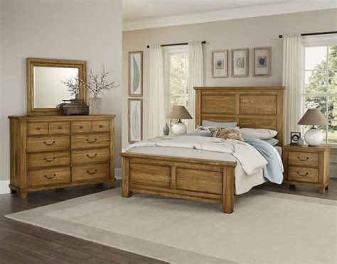 Buy online or in store today! American Oak Mansion Bedroom Set (Honey Oak) Vaughan ...