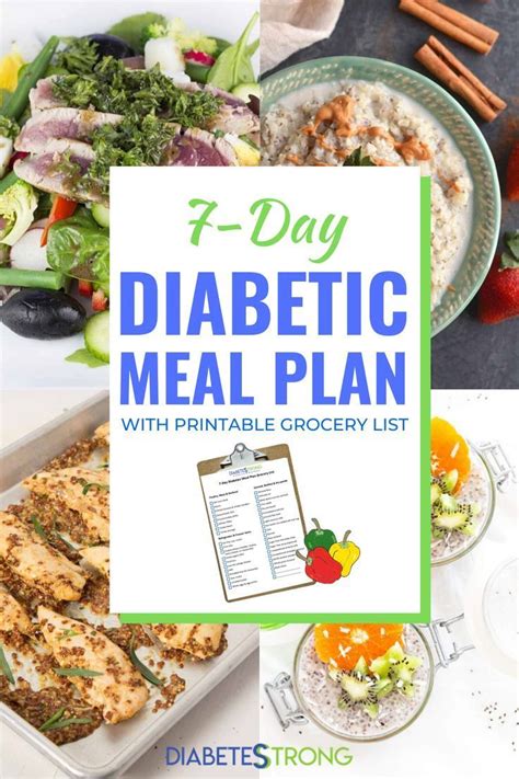 People with diabetes that are vegetarian need to look for healthy diabetic exchanges: 7 -Day Diabetes Meal Plan (with Printable Grocery List) in 2020 | Diabetic recipes, Easy ...