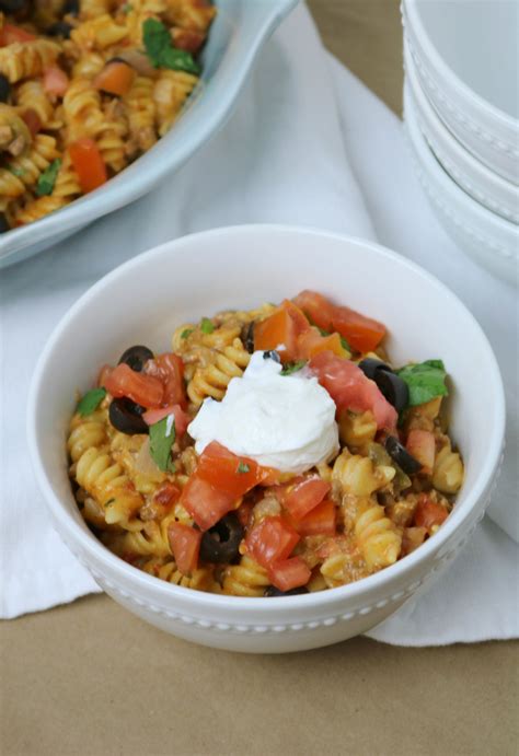 One Pot Cheesy Taco Pasta Butter Together Kitchen
