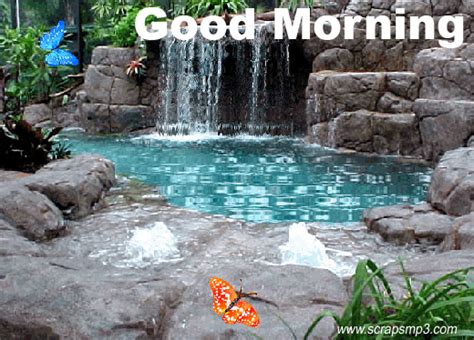 Good Morning With Water Fall Image Good Morning Wishes And Images