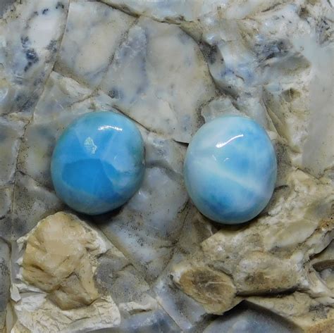 Natural Blue Larimar Gemstone Oval Shape 6x8 To 25x40 Larimar Etsy