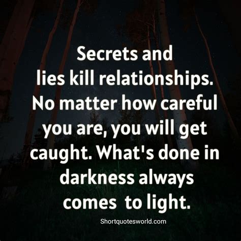 The Words Secrets And Lies Kill Relationshipss No Matter How Careful