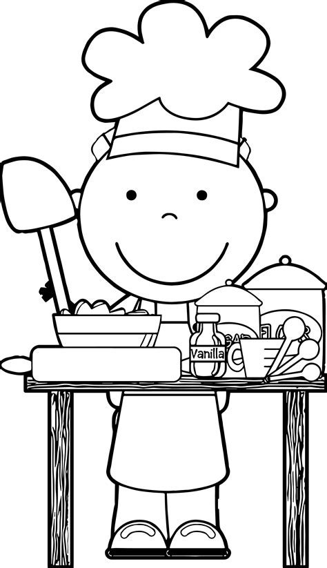 Kitchen chef cartoon baker illustration of woman. Chef clipart black and white 11 » Clipart Station