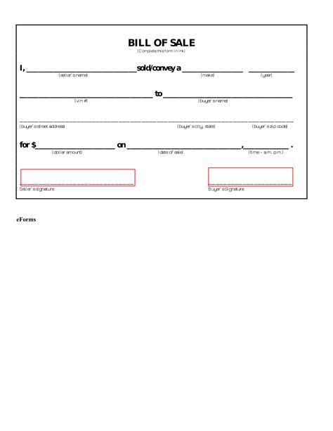 Free Trailer Bill Of Sale Form Pdf Free Trailer Bill Of Sale Form Pdf