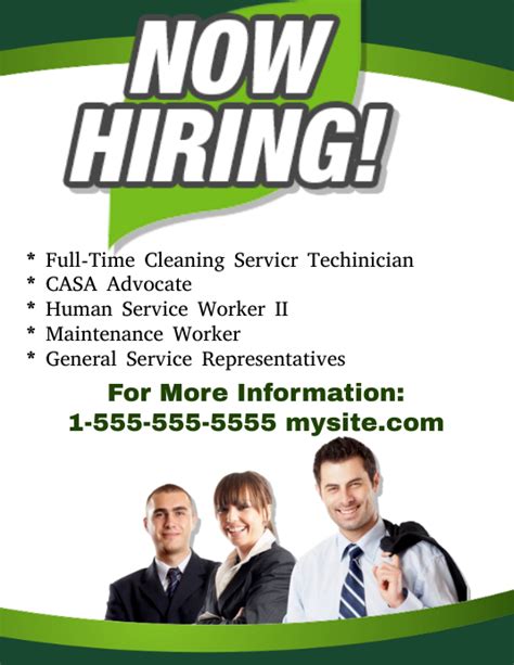 Now Hiring Flyer Template Postermywall
