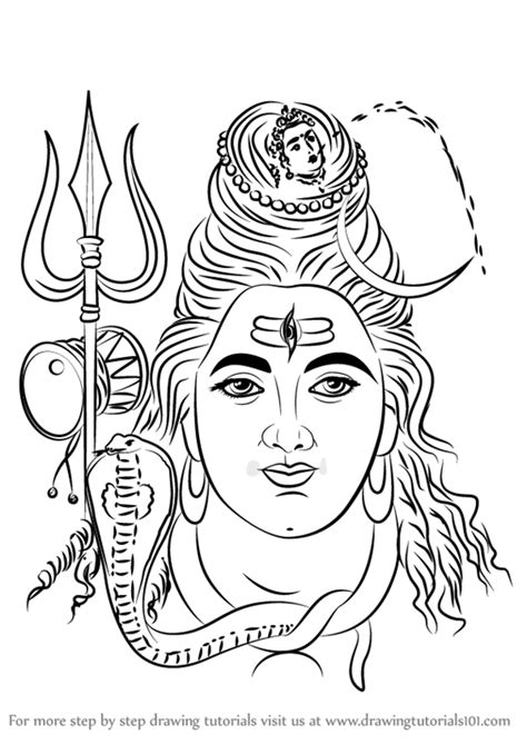 Learn How To Draw Lord Shiva Face Hinduism Step By Step Drawing