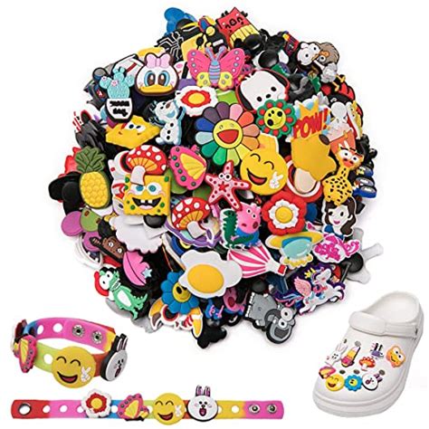 100pcs Shoes Charms For Crocs Teens Jibbitz Decoration Kids Rubber