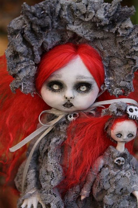 Ooak Art Doll Horror Goth Vampire Fairy Tale Lil Poe A Gibbons