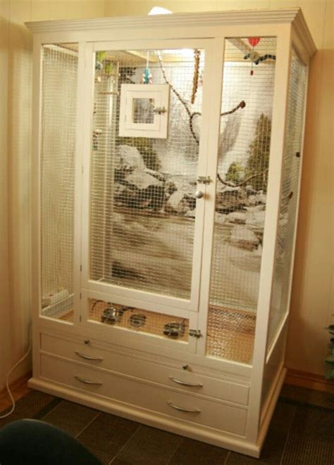 In this article, we have shown how in 10 simple steps, you can make one for your beloved pet! Pet Bird Cage Ideas... Pet Bird Cage Ideas: Turn an old wardrobe into a bird cage. Looks like a ...