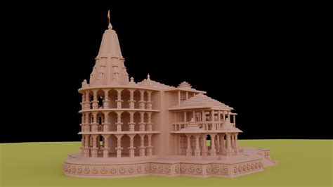 Shree Ram Mandir 3d Model Turbosquid 1624133