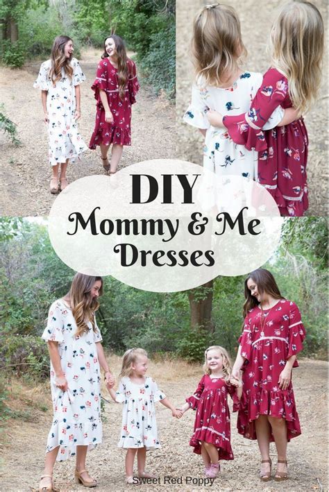 Diy Sewing Mommy And Me Matching Dresses Stylish Fabrics White And
