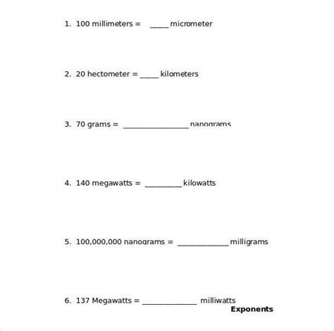 math worksheet templates     sample templates
