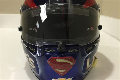 Johnson Unveils Superman Helmet Hendrick Motorsports