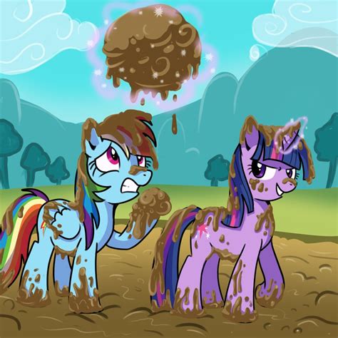 Mud Fight My Little Pony Friendship Is Magic Fan Art 26446075 Fanpop