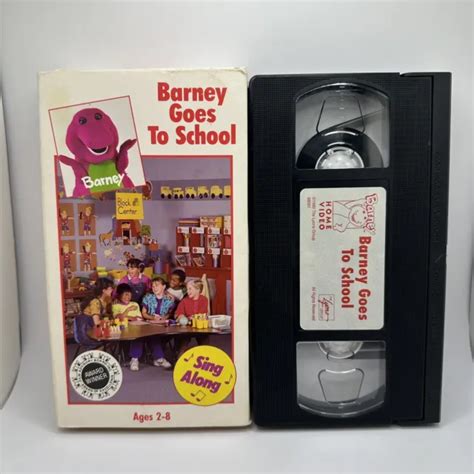 Barney Barney Goes To School Vhs Free Shipping Euc 1495 Picclick