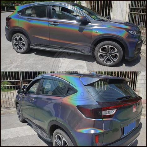 This car hood is painted with a beautiful black holographic metal flake in.004 size. China Shiny Laser Holographic Powder Rainbow Holo Chrome ...