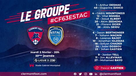The match begins in 16:00 (moscow time). Clermont - Troyes : le groupe clermontois - Clermont Foot