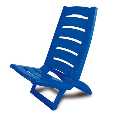 Plastic Portable Folding Low Beach Chairs Coloured Garden Picnic Deck
