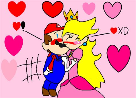 Princess Peach Kiss Mario By Nyansonia On Deviantart