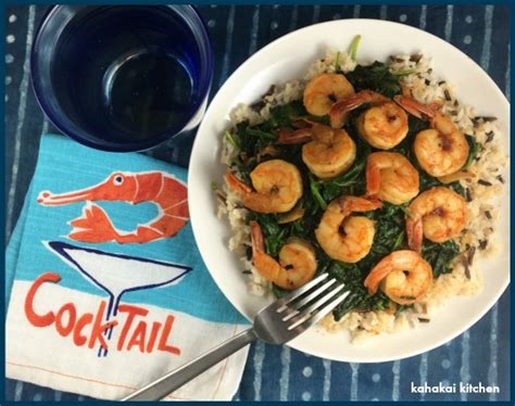 Kahakai Kitchen Ellie Kriegers Shrimp With Spinach Garlic And Smoked