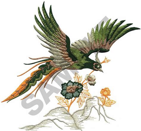 Oriental Bird Embroidery Design Annthegran