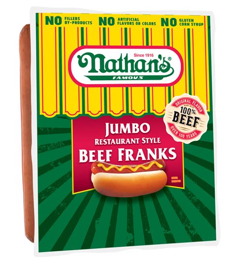 Nathan S Famous Jumbo Restaurant Style Beef Franks Ct Oz Shipt