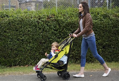 Mom Pushing Child Stroller Growing Your Baby