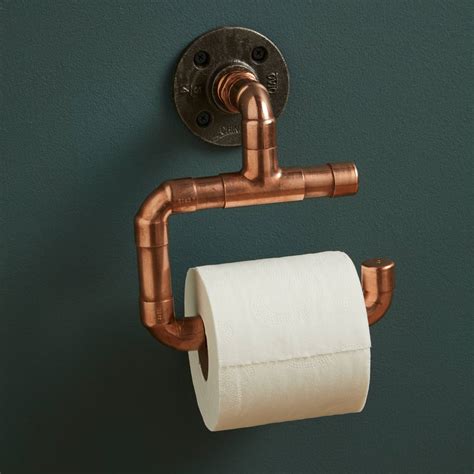 Copper Piping Toilet Roll Holder By Lime Lace Notonthehighstreet Com
