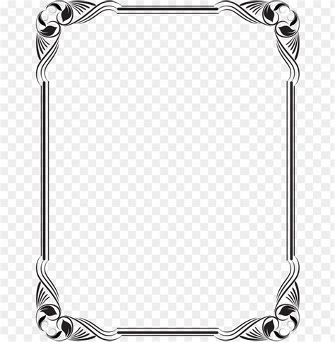 Free Png Black And White Frame Borders Design Png Image With