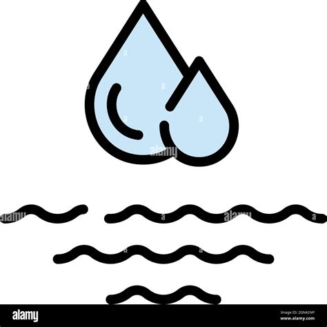 Water Drop Flood Icon Outline Water Drop Flood Vector Icon Color Flat