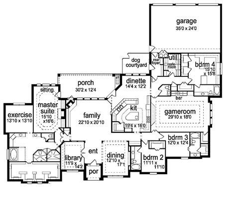 The inside design itself would actually create various below are 15 best pictures collection of small 4 bedroom house plans photo in high resolution. Traditional Style House Plan - 4 Beds 4.5 Baths 5028 Sq/Ft ...