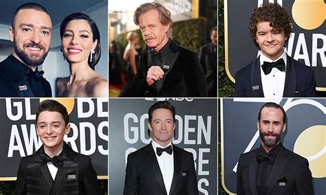 Male Stars Wear Time S Up Pins At The Golden Globes 2018 Daily Mail Online